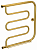 Полотенцесушитель водяной Сунержа Лира  600х600 2 полки, подключение вертикальное, золото