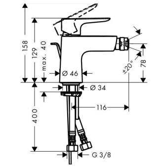 SMESITEL_DLYA_BIDE_HANSGROHE_TALIS_E_71720000_MONTAZHNAYA_SKHEMA_1