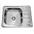 Мойка кухонная Sinklight 580x480x160 (0,6), левая, с сифоном и крепежом, нержавеющая сталь / глянцевая