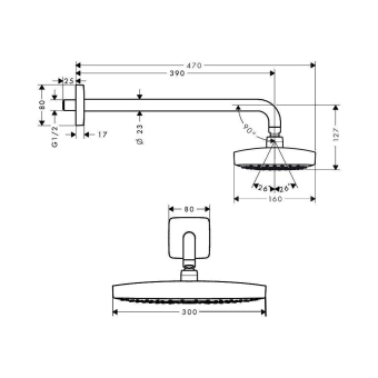 VERKHNIY_DUSH_HANSGROHE_RAINDANCE_SELECT_E_300_27385000_MONTAZHNAYA_SKHEMA_1