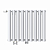 Радиатор стальной KZTO Гармония 2-1000 9 секций, вертикальный 2-трубчатый, нижнее левое, белый глянцевый