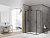 Душевой уголок Bandhours Smart/Flat-Glass 912, 120x90 см, без поддона, профиль черный матовый / стекло прозрачное