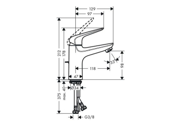 SMESITEL_DLYA_RAKOVINY_HANSGROHE_NOVUS_71030000_MONTAZHNAYA_SKHEMA_1
