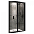 Душевая дверь Abber Sonnenstrand AG07100B складная 100x195 cм, стекло прозрачное / профиль черный