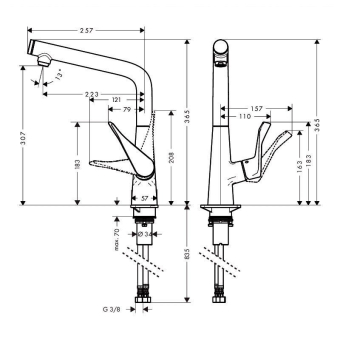 SMESITEL_DLYA_KUKHNI_HANSGROHE_METRIS_SELECT_14883800_MONTAZHNAYA_SKHEMA_1