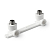 Планка полипропиленовая Pro Aqua 25x1/2" монтажная с двумя водорозетками, наружная резьба