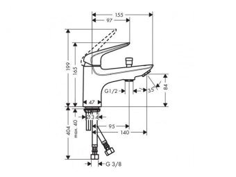 SMESITEL_NA_BORT_VANNY_HANSGROHE_NOVUS_71321000_MONTAZHNAYA_SKHEMA_1