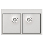 Мойка кухонная Florentina Логика-НМ 800.510.20.10, перелив в чаше, нержавеющая сталь / сатинированная