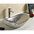 Раковина CeramaLux NC 7811ASS 62x36, серебро