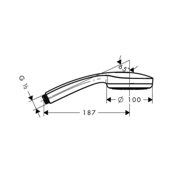 DUSHEVAYA_LEYKA_HANSGROHE_CROMA_100_MULTI_28536000_MONTAZHNAYA_SKHEMA_1