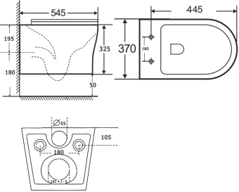 CHASHA_PODVESNOGO_UNITAZA_AQUANET_RIMLESS_ROLL_W_CL_12249D_MONTAZHNAYA_SKHEMA_1