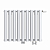 Радиатор стальной KZTO Гармония 2-750 9 секций, вертикальный 2-трубчатый, нижнее правое, белый глянцевый