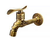 Кран сливной Bronze de Luxe 21595/1 для бани / хамама длинный, с рассекателем, бронза