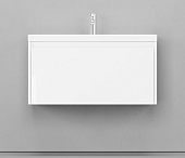 Тумба подвесная Velvex Klaufs 90.1Y.NEW с раковиной, белый