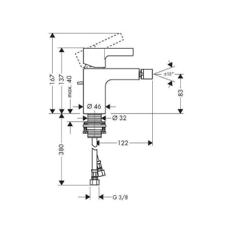 SMESITEL_DLYA_BIDE_HANSGROHE_METRIS_S_31261000_MONTAZHNAYA_SKHEMA_1