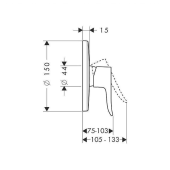 SMESITEL_DLYA_DUSHA_HANSGROHE_METRIS_31685000_MONTAZHNAYA_SKHEMA_1