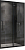 Душевая дверь Abber Schwarzer Diamant AG30130BH раздвижная 130x195 cм, стекло прозрачное / профиль черный