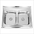 Мойка кухонная Sinklight 800x600x180 (0,8), 2 чаши, с сифоном, нержавеющая сталь / глянцевая