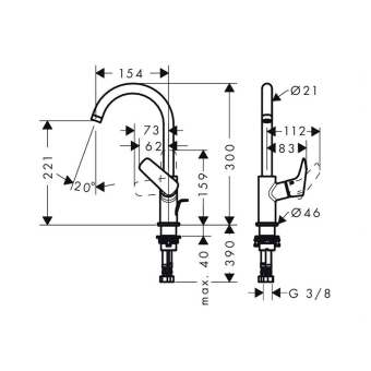 SMESITEL_DLYA_RAKOVINY_HANSGROHE_LOGIS_71130000_MONTAZHNAYA_SKHEMA_1