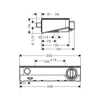 SMESITEL_DLYA_DUSHA_HANSGROHE_ECOSTAT_SELECT_13171400_MONTAZHNAYA_SKHEMA_1