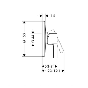 SMESITEL_DLYA_DUSHA_HANSGROHE_METRIS_S_31665000_MONTAZHNAYA_SKHEMA_1