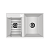 Мойка кухонная Aquaton Делия 78 DBL 780x520 2 чаши жемчуг 1A723132DE240