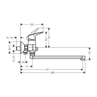 SMESITEL_DLYA_VANNY_S_DUSHEM_HANSGROHE_LOGIS_71402000_MONTAZHNAYA_SKHEMA_1