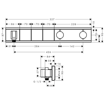 SMESITEL_DLYA_DUSHA_HANSGROHE_RAINSELECT_15356400_MONTAZHNAYA_SKHEMA_1