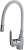 Смеситель Melodia Ostessa MDV40615White для кухни, гибкий излив, белый матовый / хром глянцевый