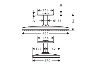 VERKHNIY_DUSH_HANSGROHE_RAINMAKER_SELECT_460_1JET_24002600_MONTAZHNAYA_SKHEMA_1