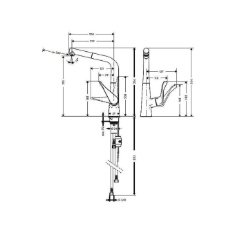 SMESITEL_DLYA_KUKHNI_HANSGROHE_METRIS_14821000_MONTAZHNAYA_SKHEMA_1