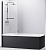 Шторка на ванну Abber Immer Offen AG70080B 80x140 cм, стекло прозрачное / профиль черный